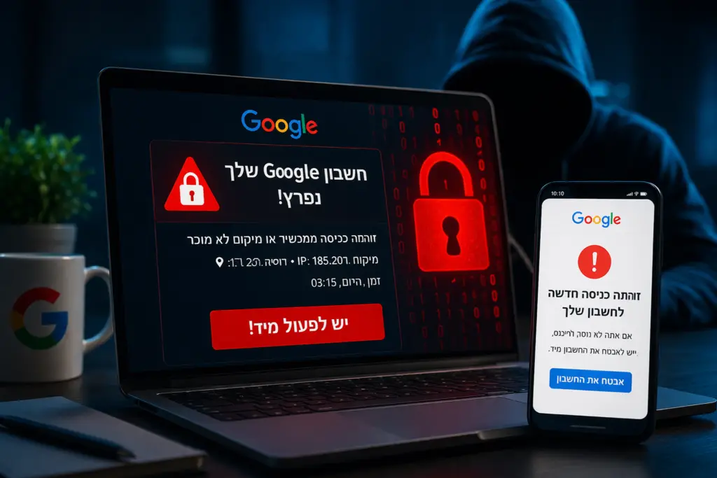 איך יודעים שפרצו לחשבון גוגל | CyberGuard